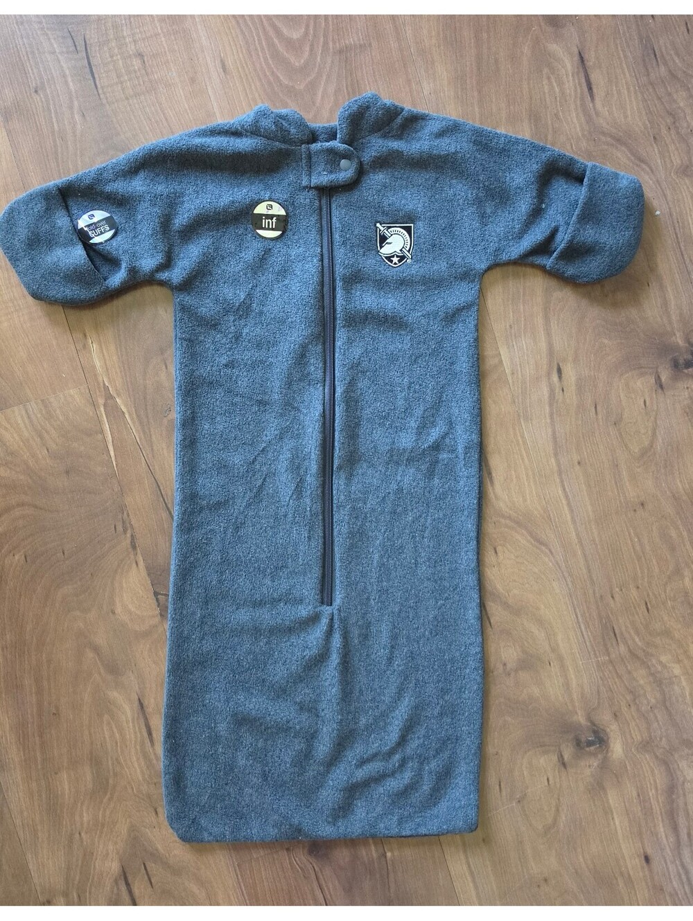 LogoFit Army Black Knights Baby Fleece Sleep Sack Wearable Blanket Gray 6-9M,388